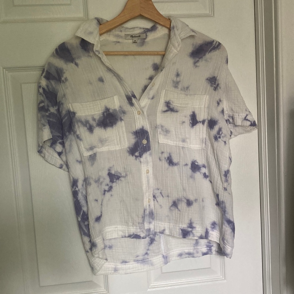 Madewell tie dye button down